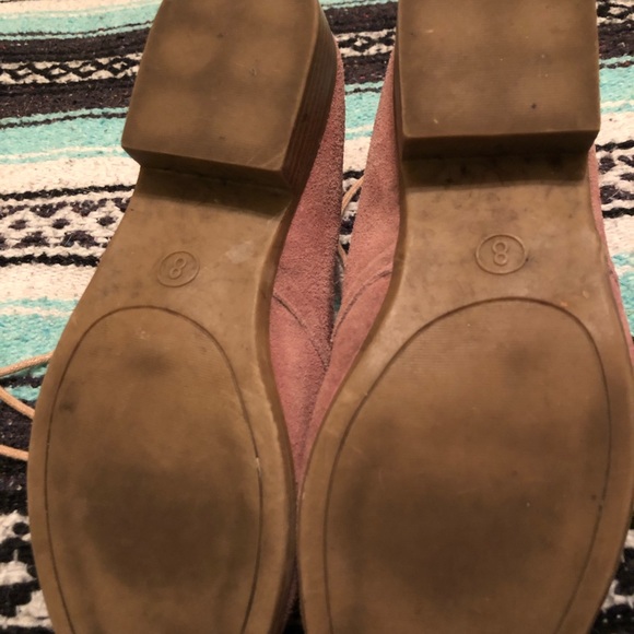 Pink suede booties - Picture 5 of 5